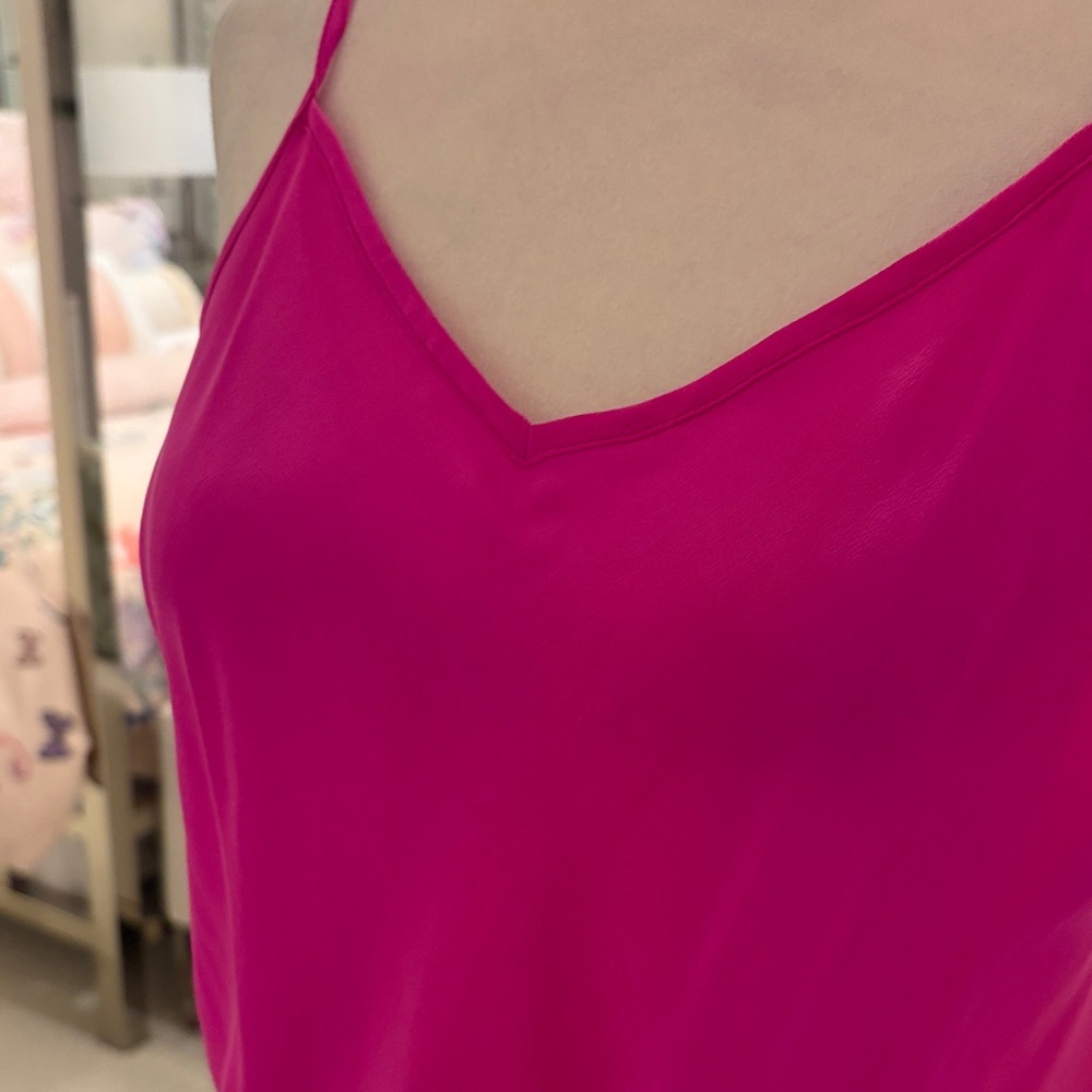 J. Crew Fuschia Silk Cami Tunic - Picture 2 of 4